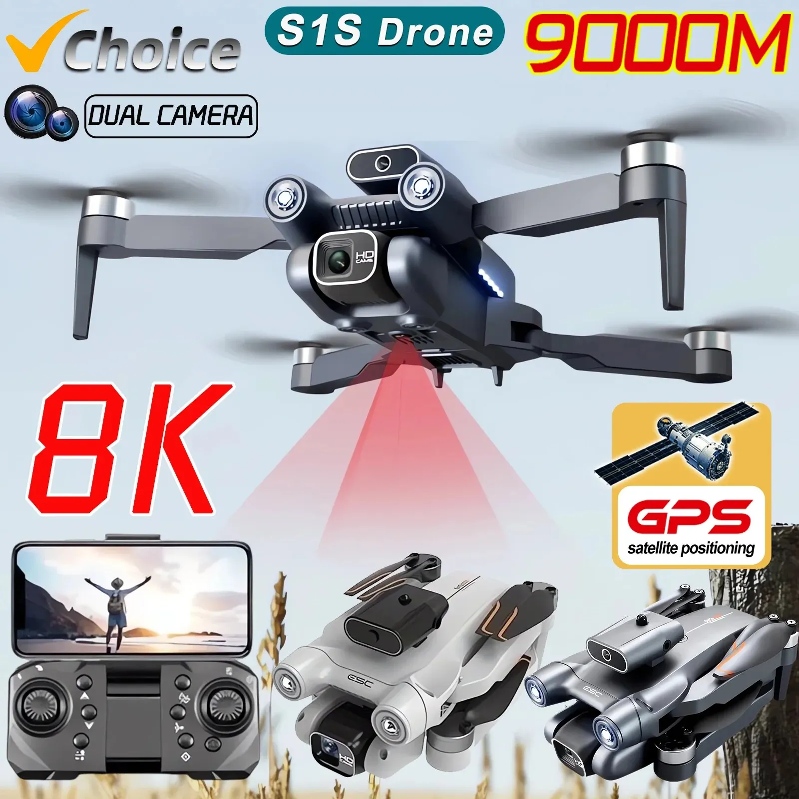 Drone Gps Mount - S1S Drone kamera GPS 5G 8K
