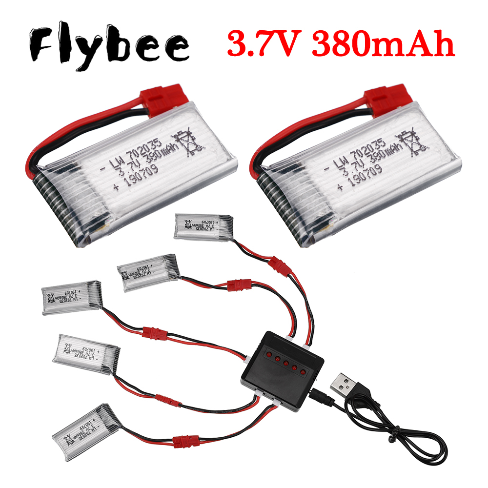 Drone Charger - Baterai Lipo 3.7V 380mAh dengan pengisi