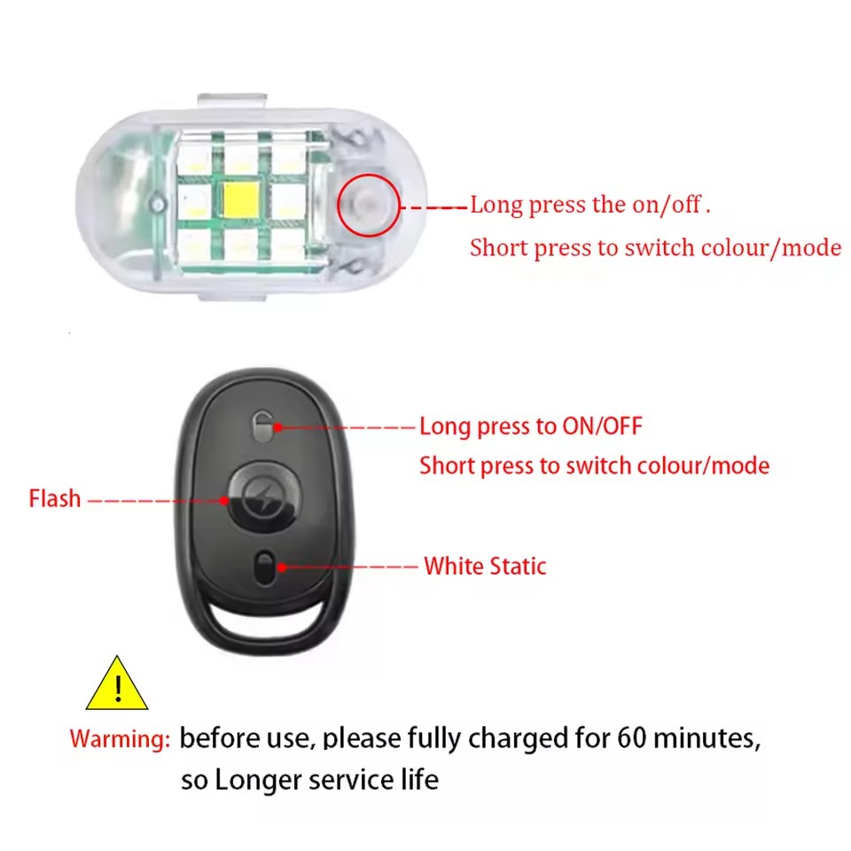Lampu Strobo LED Kontrol Jarak - Drone Led Light ulasan dan harga