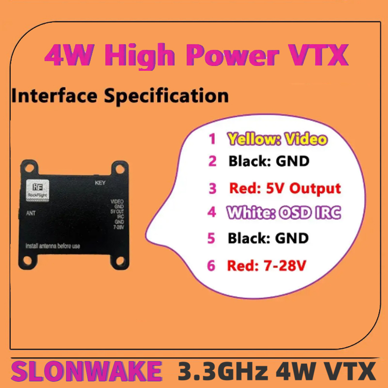 SLONWAKE FPV 3.3G 16CH 4000mW  - Drone Frame ulasan dan harga