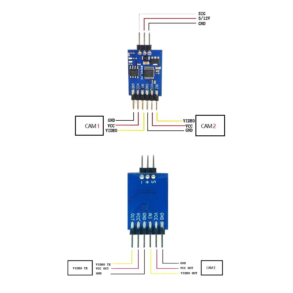 Modul Pengalih Video 3 Saluran - Drone Receiver ulasan dan harga