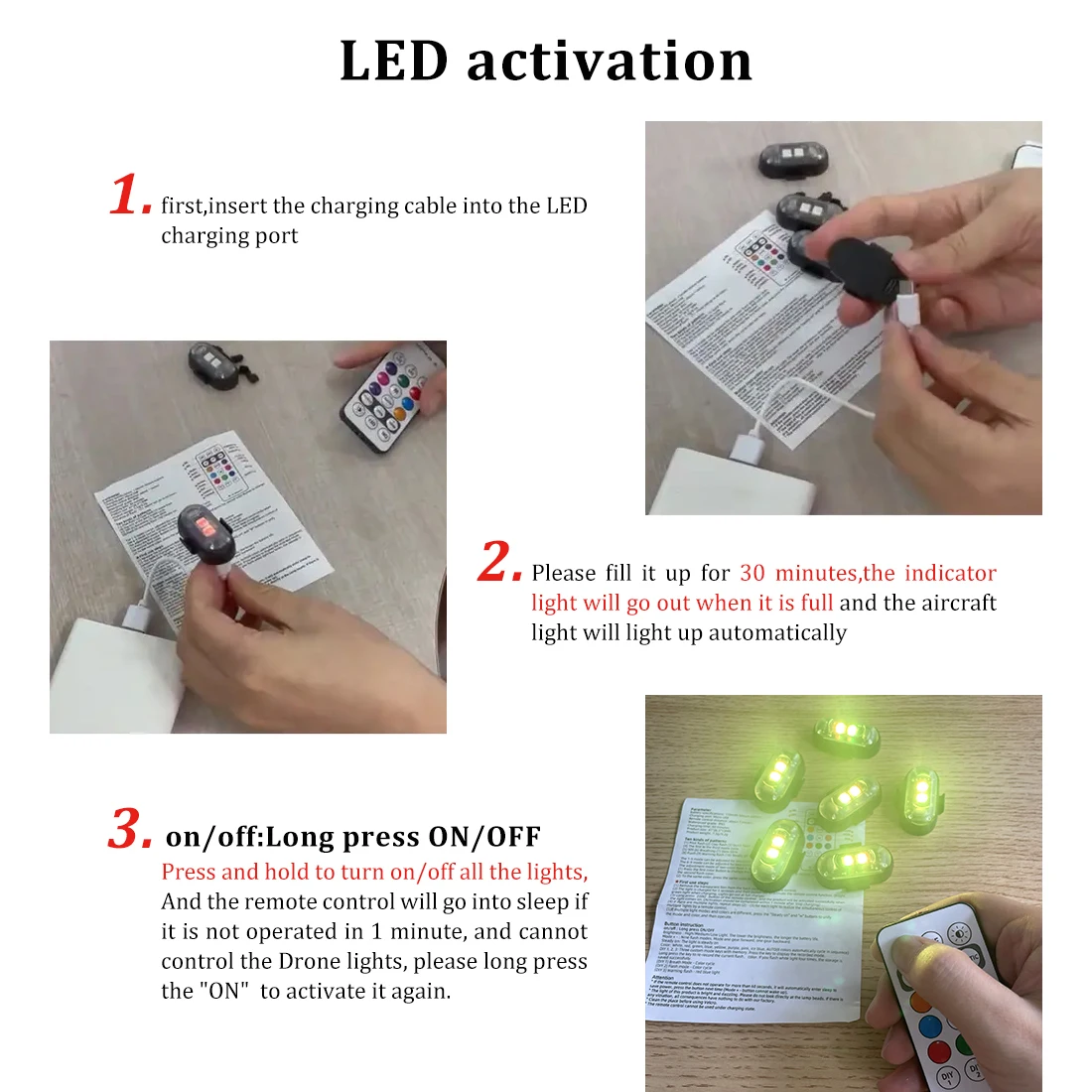 Lampu Sorot Remote Control nir - Drone Led Light ulasan dan harga