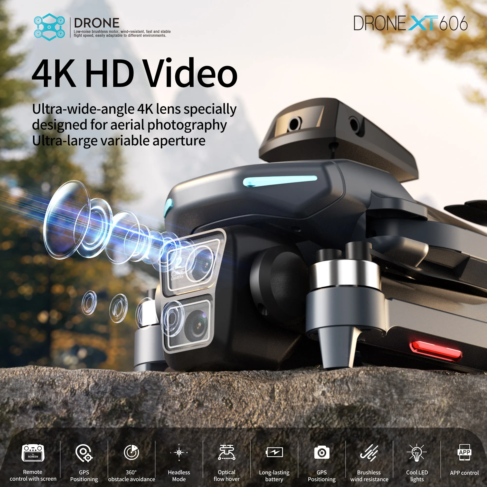 Drone Lenovo XT606 MAX GPS 4K  - Drone Gps Mount ulasan dan harga