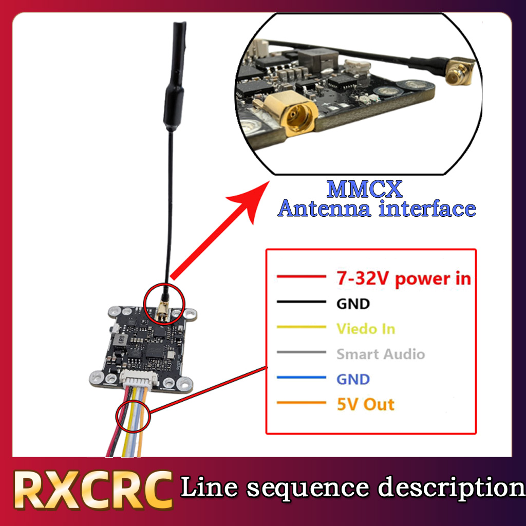 Modul RXCRC 5.8G 48CH 1.6W VTX - Drone Frame ulasan dan harga