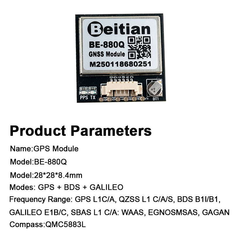 Modul GNSS GPS BE-880Q Chip M1 - Drone Compass ulasan dan harga