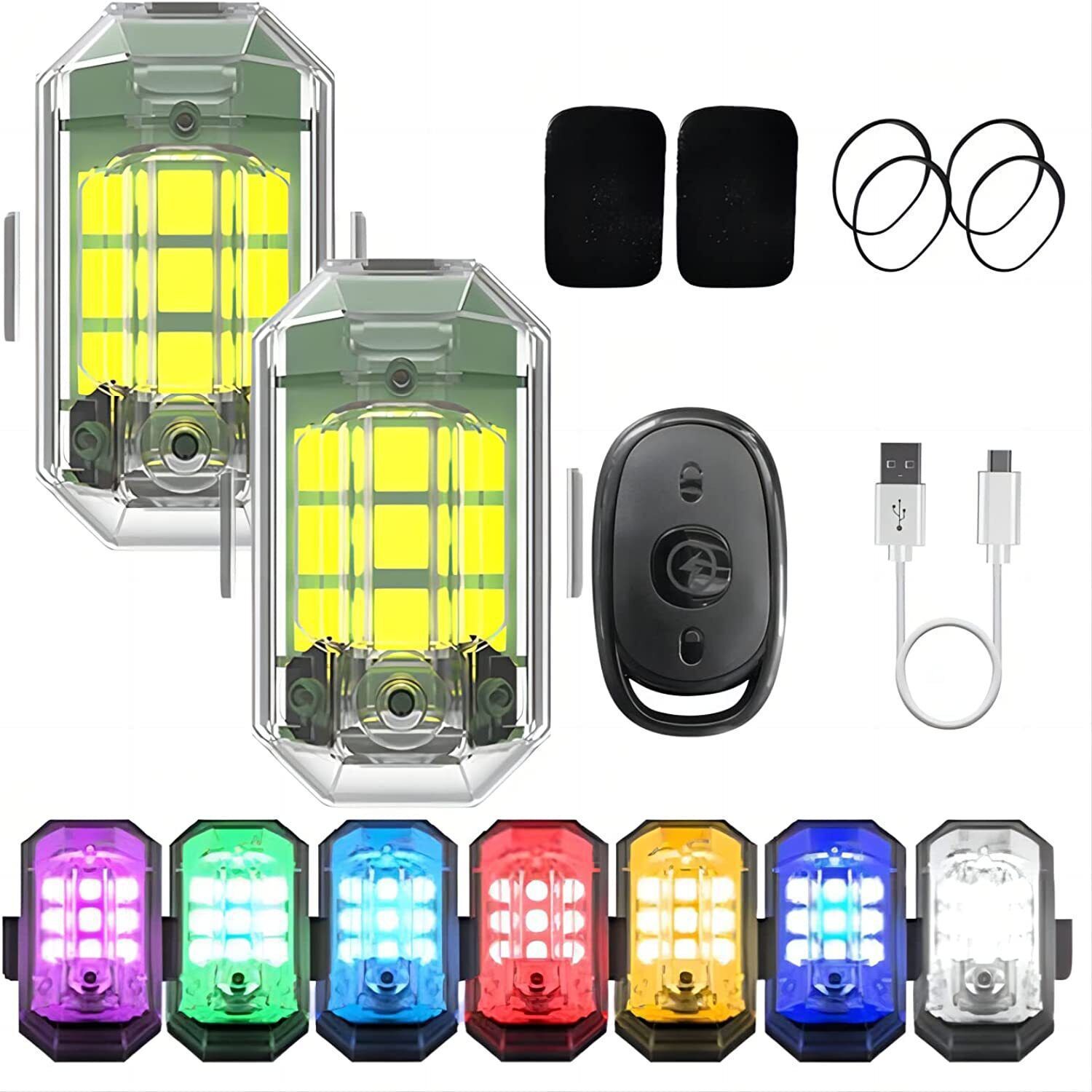 1/2/4Pc Lampu Motor Remote RC  - Drone Led Light ulasan dan harga